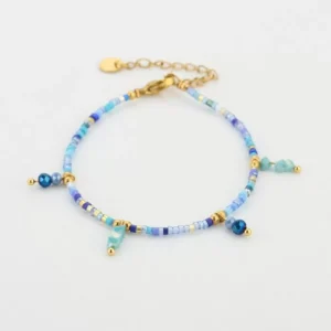 Kralen armband blauw